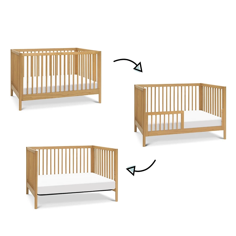 Birdie 3-in-1 Convertible Crib - Honey