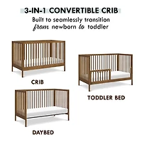 Birdie 3-in-1 Convertible Crib - Walnut