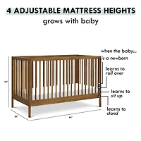 Birdie 3-in-1 Convertible Crib - Walnut