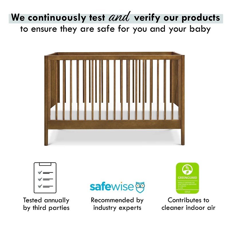 Birdie 3-in-1 Convertible Crib - Walnut