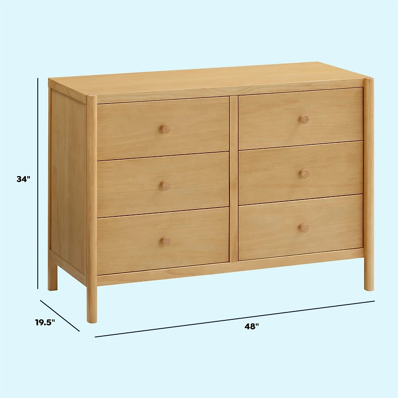 Birdie 6-Drawer Dresser - Honey