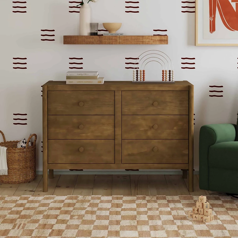 Commode Birdie à 6 tiroirs - Noyer