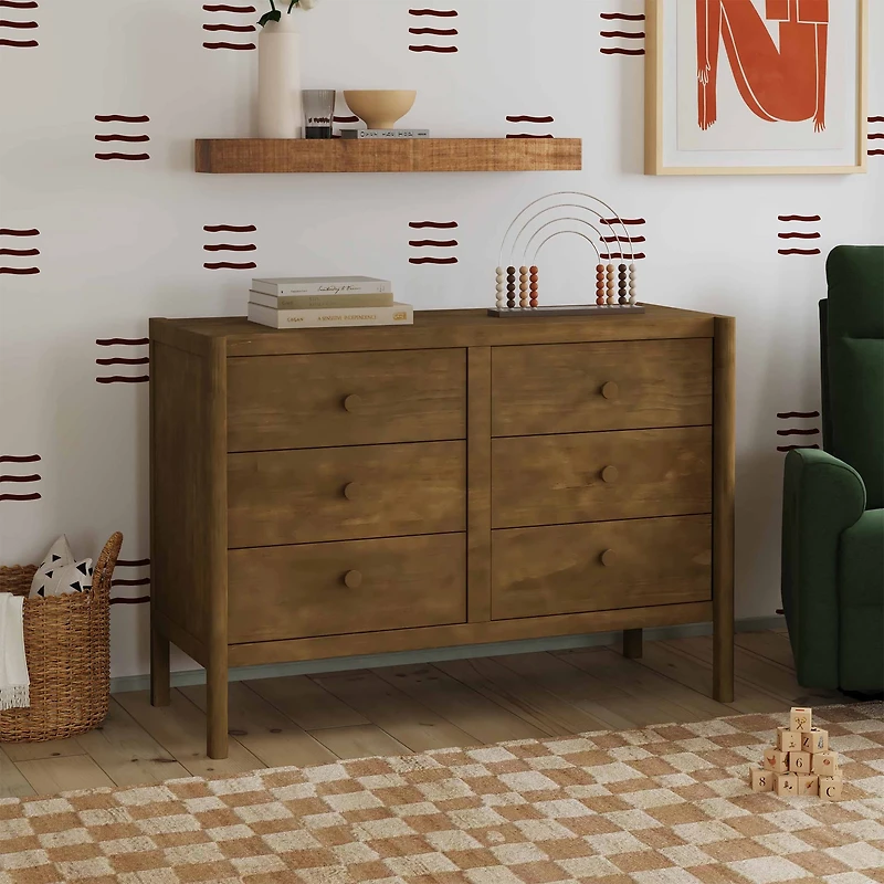 Commode Birdie à 6 tiroirs - Noyer