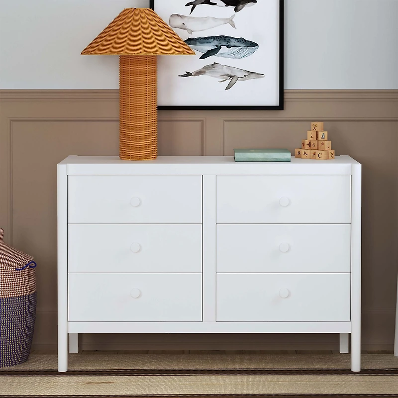Commode 6 Tiroirs Birdie - Blanc