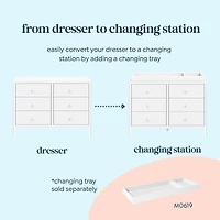 Birdie 6 Drawers Dresser - White 