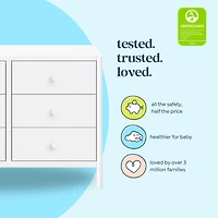 Birdie 6 Drawers Dresser - White 