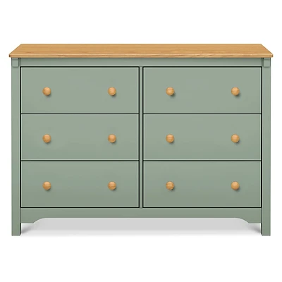 Commode 6 tiroirs Shea - Sauge / miel