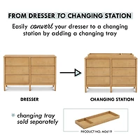 Frem 6-Drawer Dresser - Honey