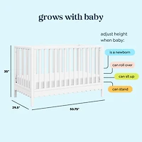 Sammy Scallop 4-in-1  Convertible Crib - White 