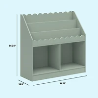 Sammy Scallop Bookcase - Sage