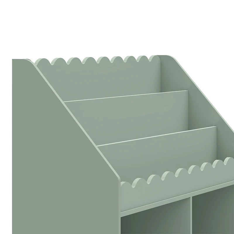 Sammy Scallop Bookcase - Sage