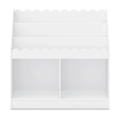 Sammy  Scallop Bookcase - White