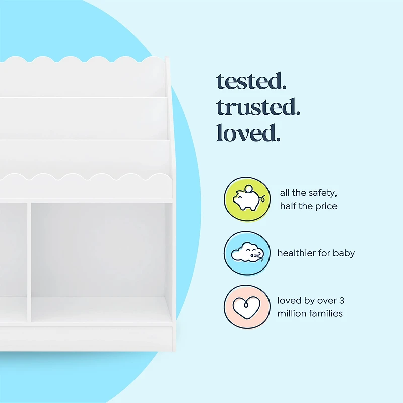 Sammy Scallop Bookcase - White