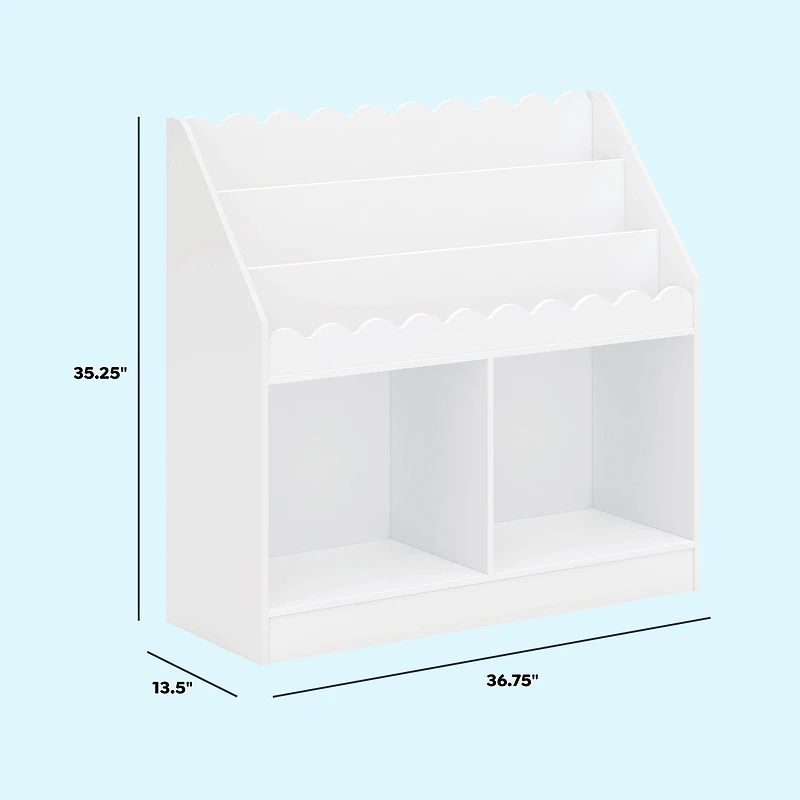 Sammy Scallop Bookcase - White