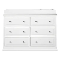 Davinci Signature 6-Drawer Double Dresser - White
