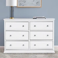Davinci Signature 6-Drawer Double Dresser - White