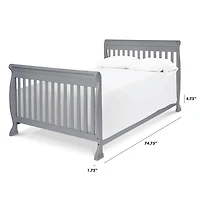 Twin/Full Size Bed Conversion Kit - Grey Finish
