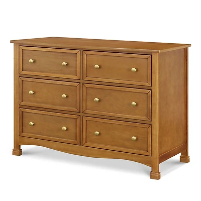 Kalani 6-Drawer Double Wide Dresser - Chestnut Finish