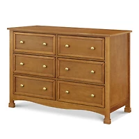Kalani 6-Drawer Double Wide Dresser - Chestnut Finish