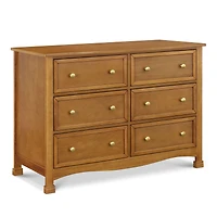 Kalani 6-Drawer Double Wide Dresser - Chestnut Finish