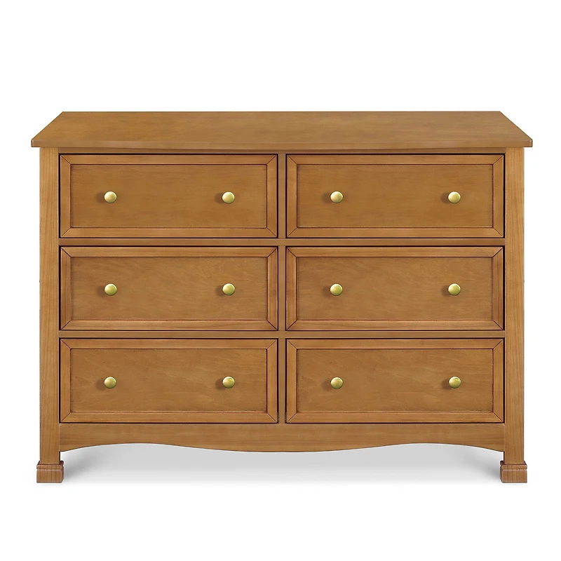 Kalani 6-Drawer Double Wide Dresser - Chestnut Finish