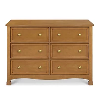Kalani 6-Drawer Double Wide Dresser - Chestnut Finish