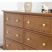 Kalani 6-Drawer Double Wide Dresser - Chestnut Finish