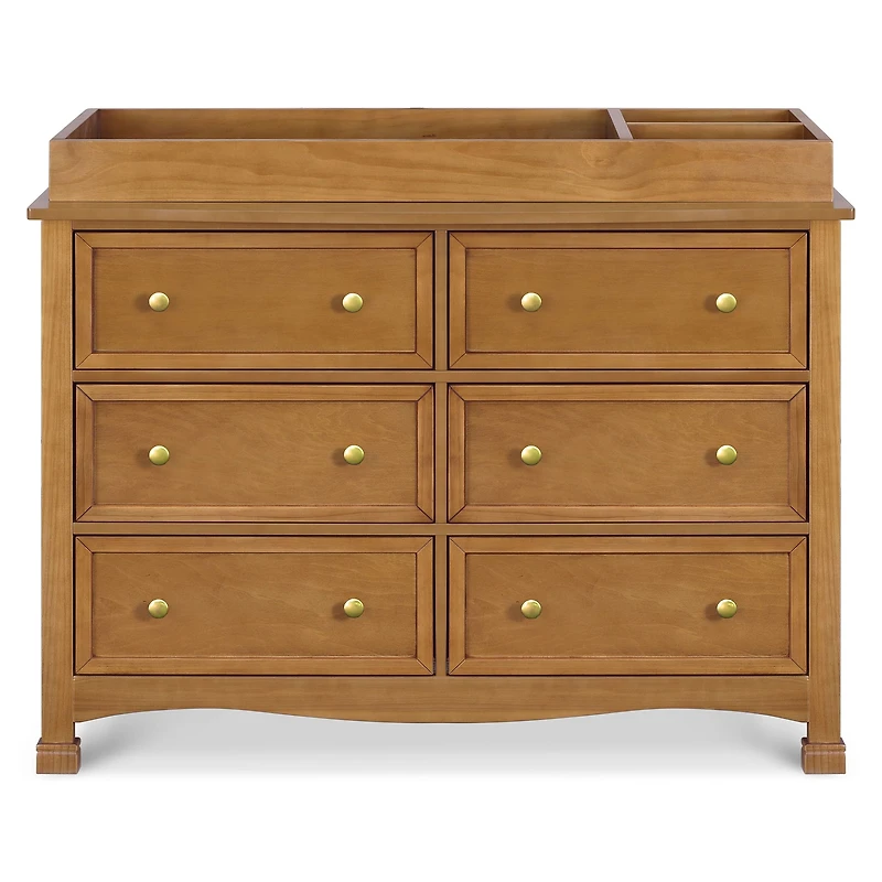 Kalani 6-Drawer Double Wide Dresser - Chestnut Finish