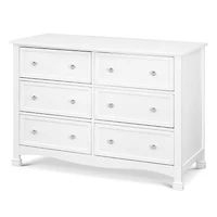 Kalani 6-Drawer Double Wide Dresser - White Finish