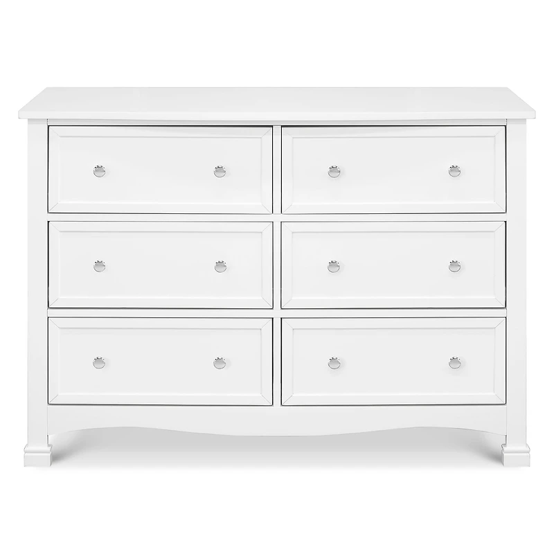 Kalani 6-Drawer Double Wide Dresser - White Finish
