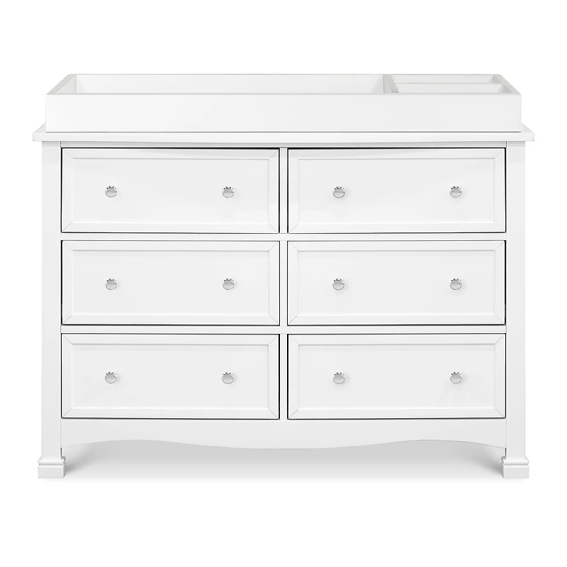 Kalani 6-Drawer Double Wide Dresser - White Finish