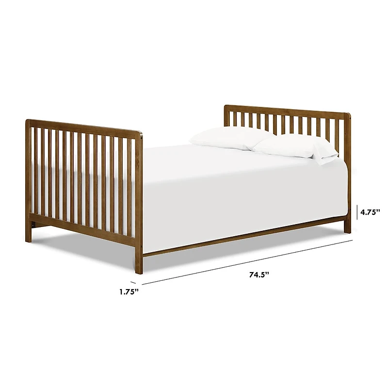 idden Hardware Full Size Bed Conversion Kit - Walnut