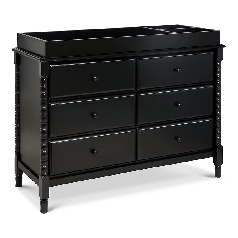 Jenny Lind Spindle 6-Drawer Dresser - Ebony