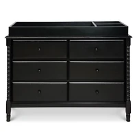 Jenny Lind Spindle 6-Drawer Dresser - Ebony