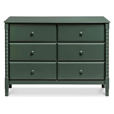 Jenny Lind Spindle 6-Drawer Dresser - Green