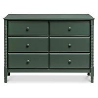Jenny Lind Spindle 6-Drawer Dresser - Green