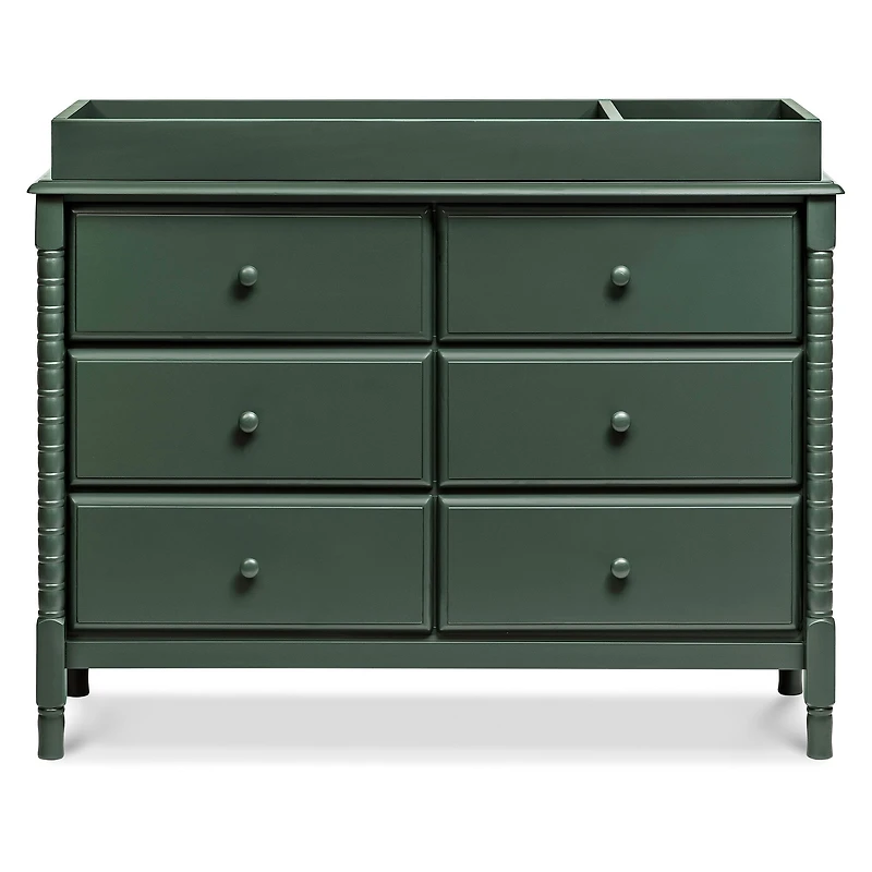 Jenny Lind Spindle 6-Drawer Dresser - Green
