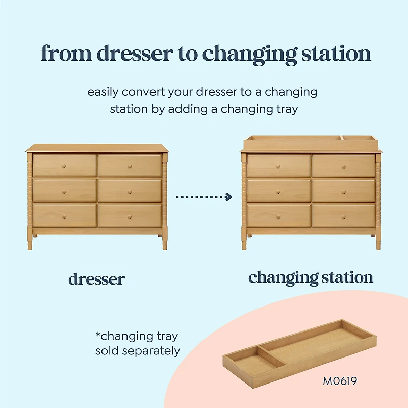 Commode Jenny Lind 6 Tiroirs - Miel