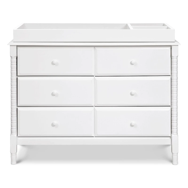 Commode 6 Tiroirs Jenny Lind Spindle - Blanc
