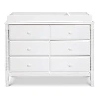 Commode 6 Tiroirs Jenny Lind Spindle - Blanc