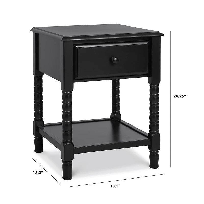 Jenny Lind Spindle Nightstand - Ebony