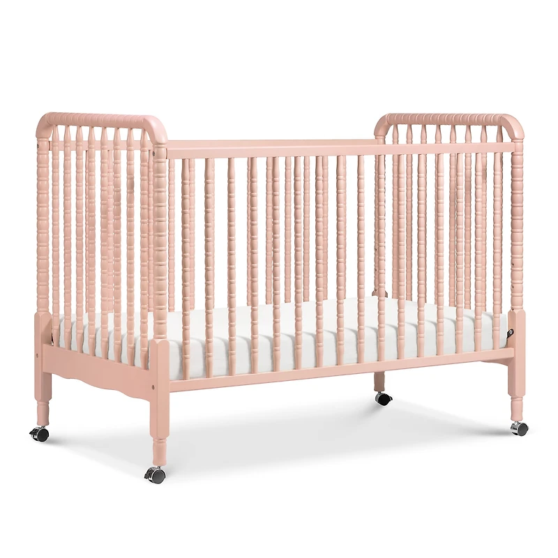 Jenny Lind 3-in-1 Convertible Crib - Blush Pink