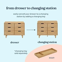 Marley 6-Drawer Double Dresser - Honey