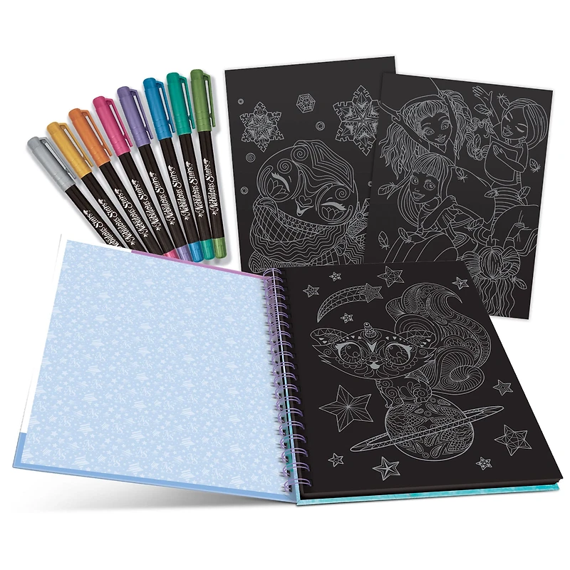 Cahier Coloriage à Pages Noires D'Isadora