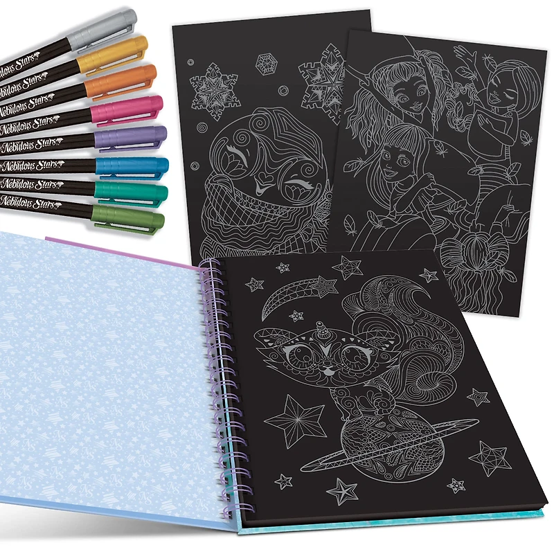Cahier Coloriage à Pages Noires D'Isadora