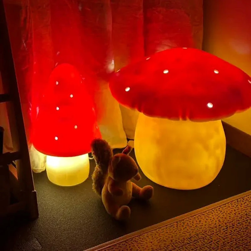 Lampe Champignon - Rouge