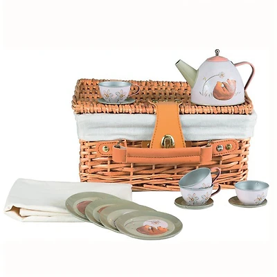 Set De Thé Métal Forêt Osier