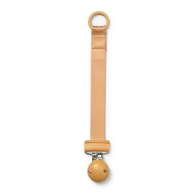 Pacifier Clip Wood - Gold