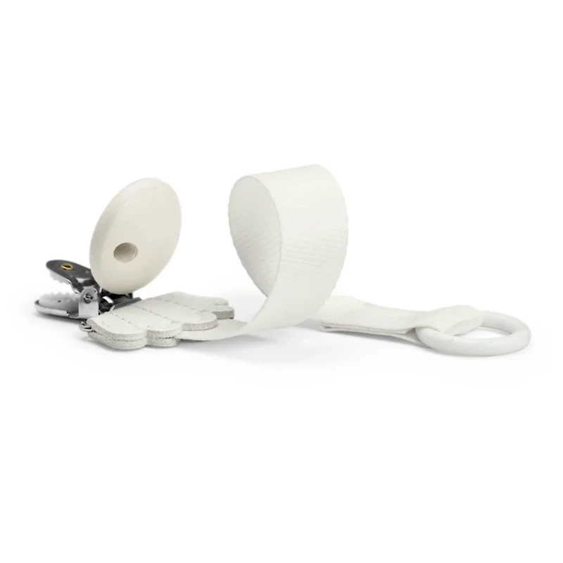 Pacifier Clip Wood - Vanilla White