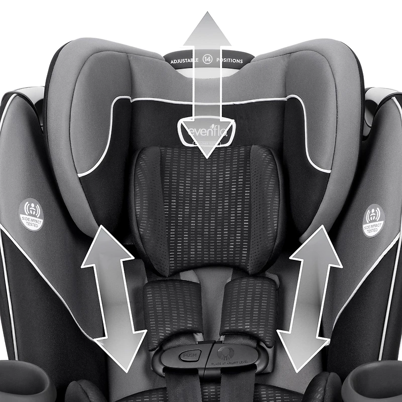 Revolve360 Rotational All-In-One Convertible Car Seat - Amherst Gray